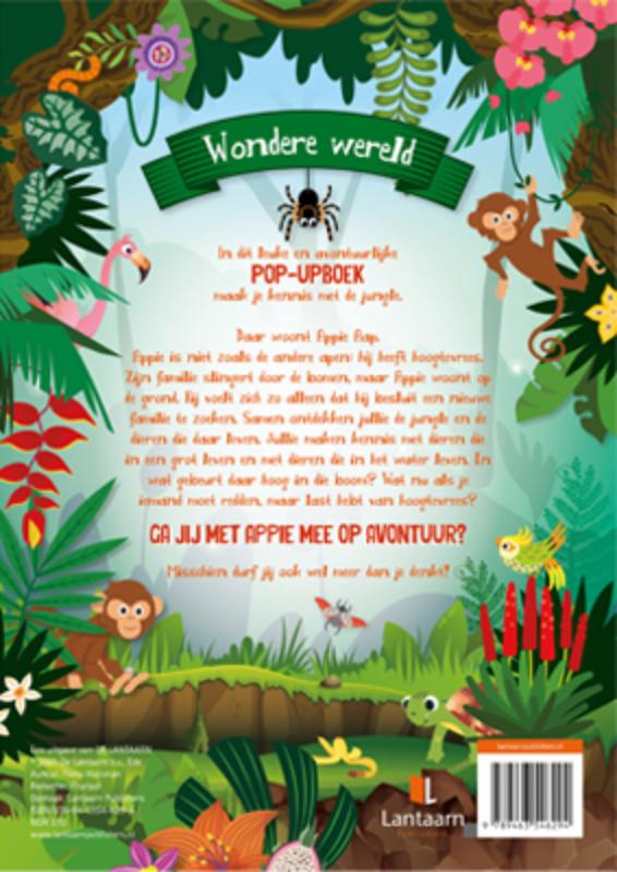 Achterkant van Avontuur in de jungle