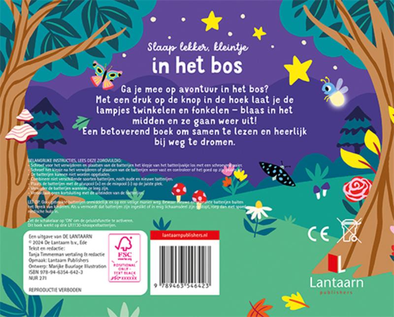 Achterkant van Slaap lekker, kleintje - In het bos
