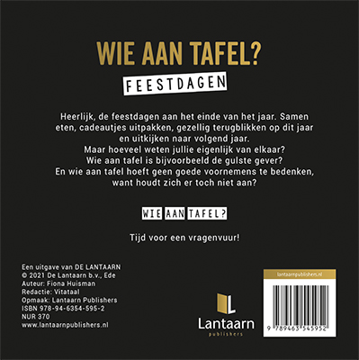 Achterkant van Wie aan tafel? Feestdagen