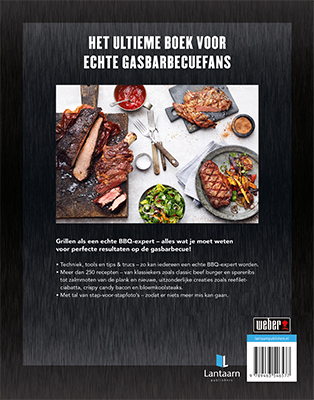 Achterkant van Weber's Gas BBQ bijbel