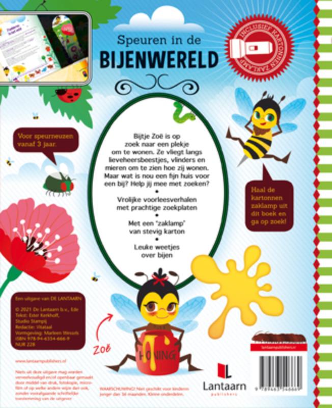 Achterkant van Speuren in de bijenwereld
