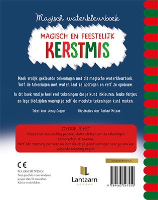 Achterkant van Magisch waterkleurboek Kerstmis