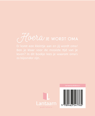 Achterkant van Hoera, je wordt oma