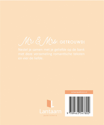 Achterkant van Mr. & Mrs. getrouwd!
