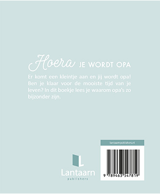 Achterkant van Hoera, je wordt opa