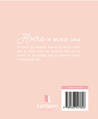 Achterkant van Hoera, je wordt oma