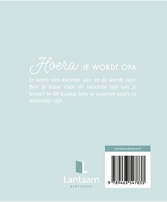 Achterkant van Hoera, je wordt opa