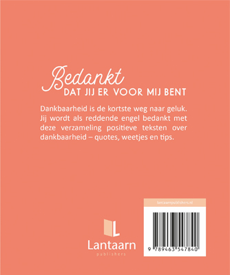 Achterkant van Bedankt, dat jij er voor mij bent