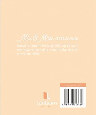 Achterkant van Mr. & Mrs. getrouwd!