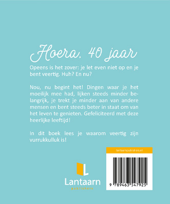 Achterkant van Hoera, 40 jaar