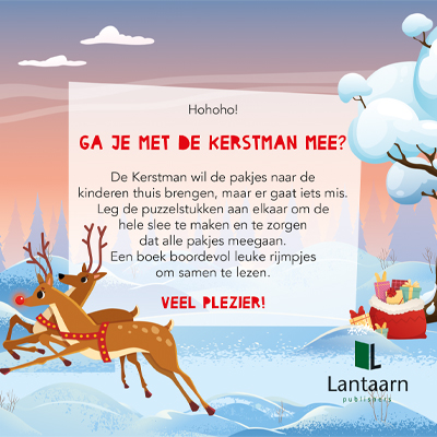 Achterkant van Puzzelslee - Kerstmis