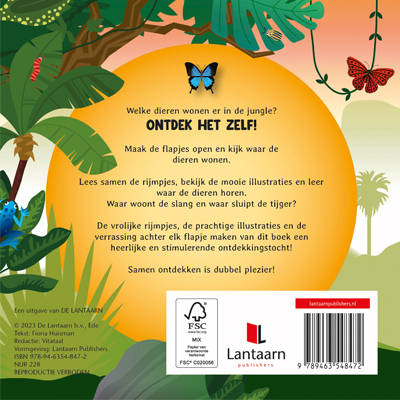 Achterkant van Wie woont hier? In de jungle