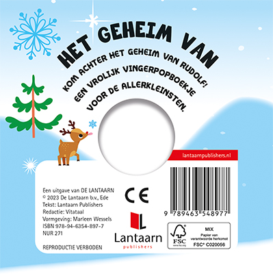 Achterkant van Het geheim van rendier Rudolf