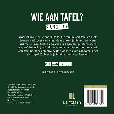 Achterkant van Wie aan tafel? Familie