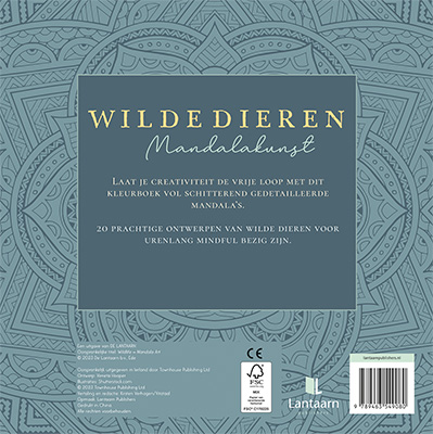 Achterkant van Wilde dieren - mandalakunst