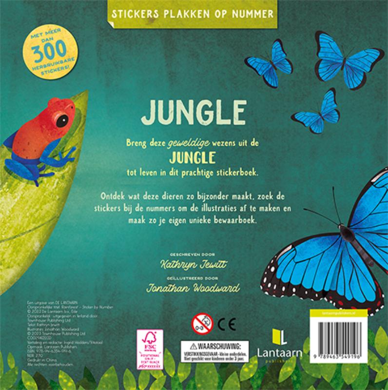 Achterkant van Stickers plakken op nummer - Jungle