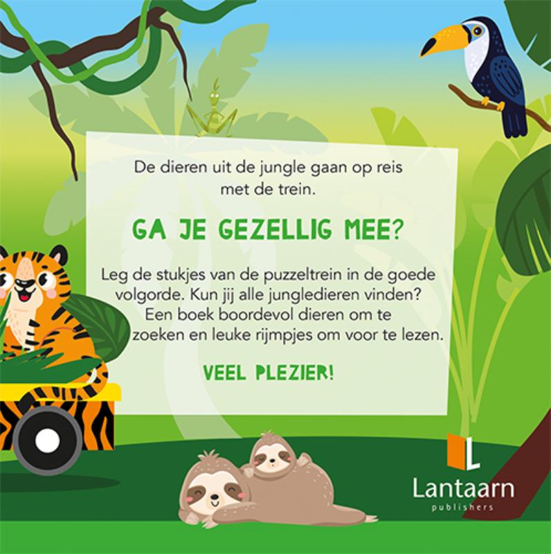 Achterkant van Puzzeltrein Jungle
