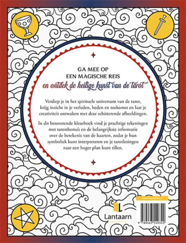 Achterkant van Tarot kleurboek