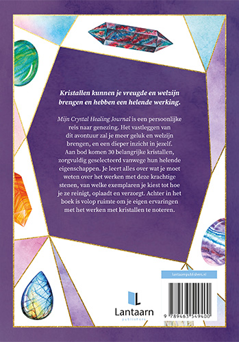 Achterkant van Mijn crystal healing journal