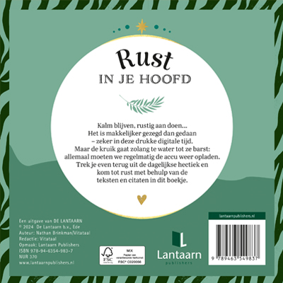 Achterkant van Just for you - Rust in je hoofd