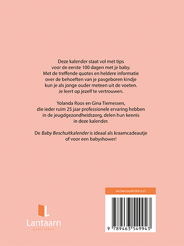 Achterkant van Baby beschuitkalender