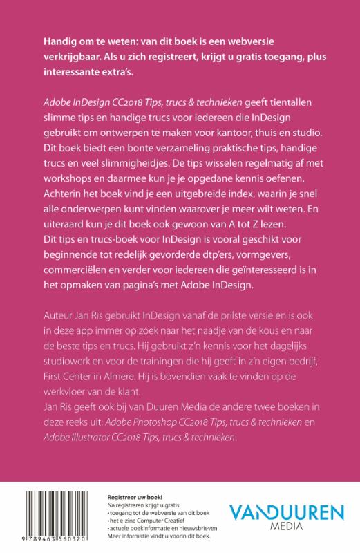 Achterkant van Adobe Indesign cc 2018