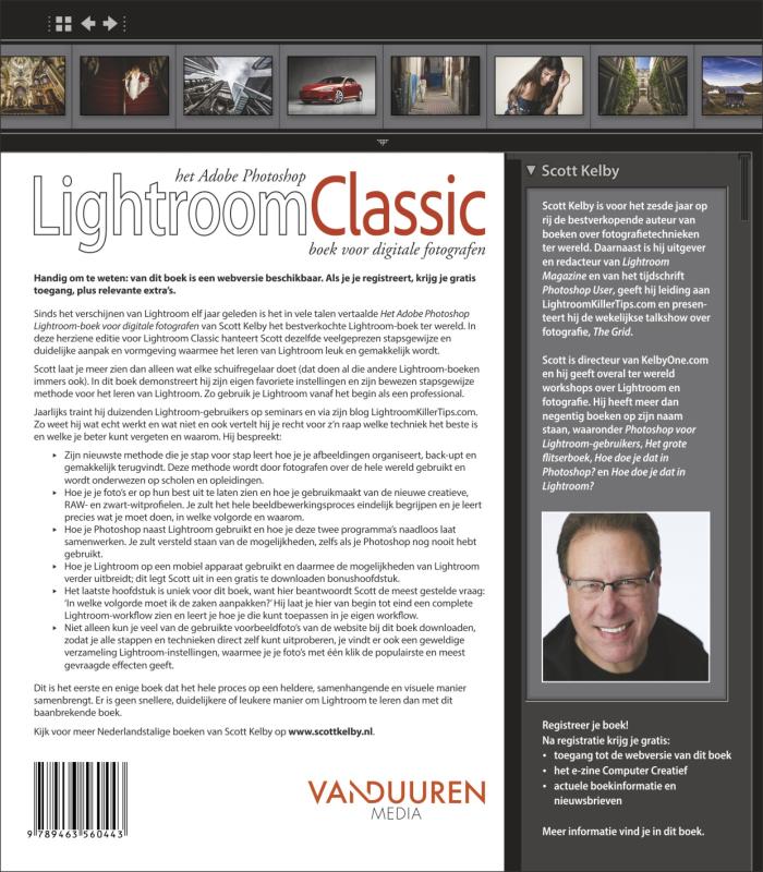 Achterkant van Het Adobe Photoshop Lightroom Classic boek voor digitale fotografen