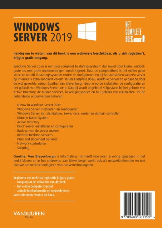 Achterkant van Windows Server 2019