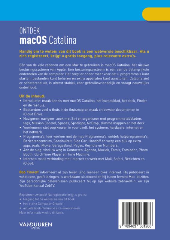 Achterkant van Ontdek macOS Catalina