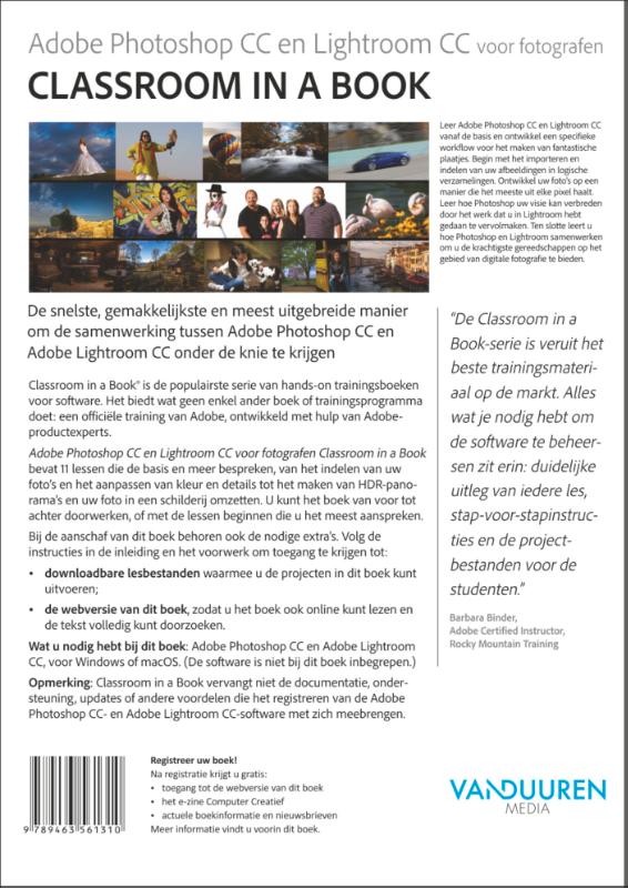 Achterkant van Adobe Photoshop CC en Lightroom Classic CC voor fotografen