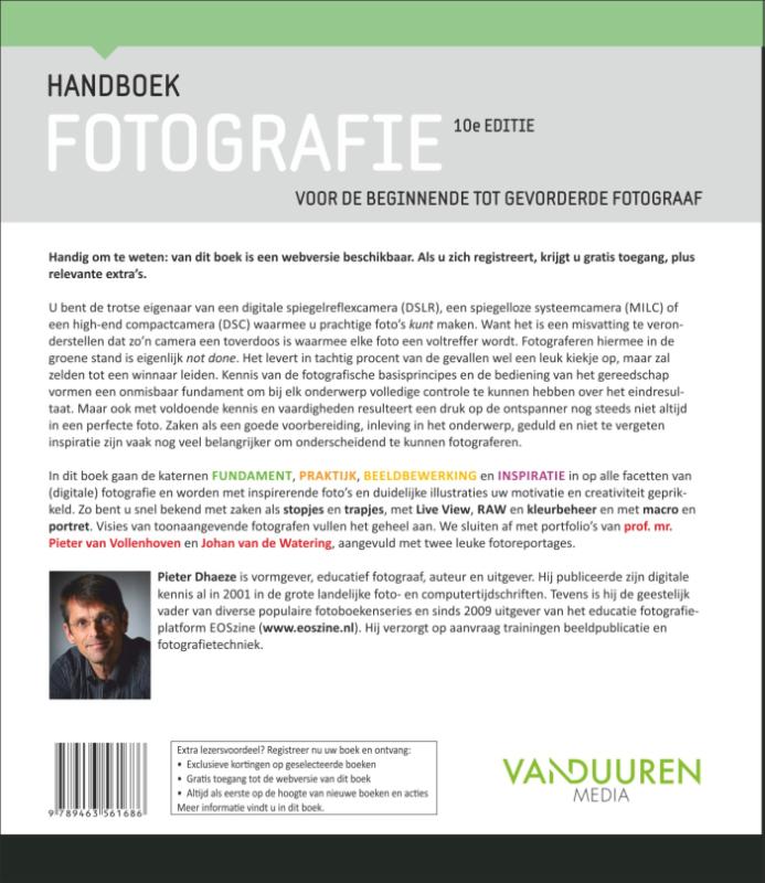 Achterkant van Handboek Digitale Fotografie 10e editie