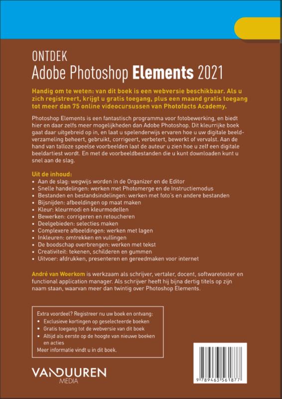 Achterkant van Photoshop Elements 2021