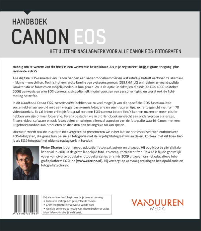 Achterkant van Handboek Canon EOS