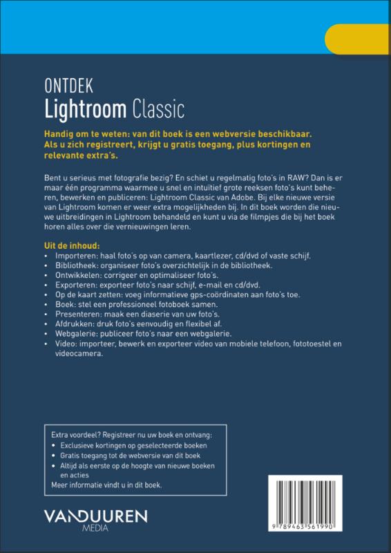 Achterkant van Ontdek Lightroom Classic