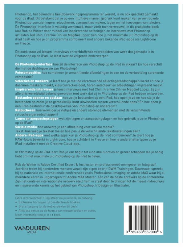 Achterkant van Photoshop op de iPad