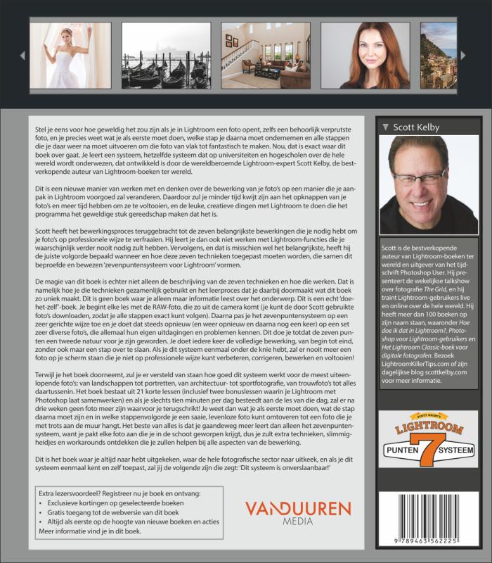 Achterkant van Scott Kelby's zevenpuntensysteem voor Lightroom