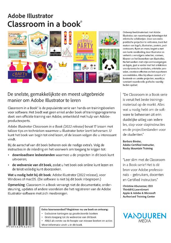 Achterkant van Classroom in a book: Illustrator 2022, Nederlandse editie