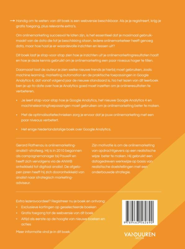 Achterkant van Verbeter je onlinemarketing met Google Analytics
