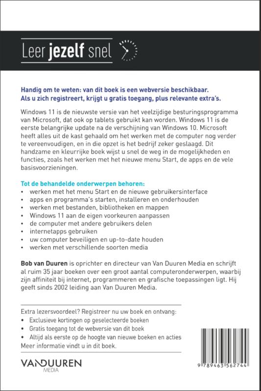 Achterkant van Windows 11