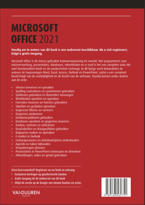 Achterkant van Het Complete Boek Office 2021
