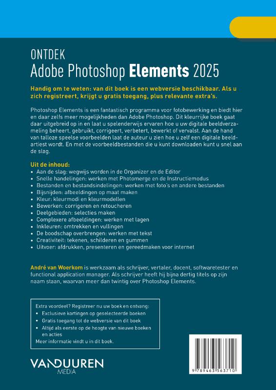 Achterkant van Ontdek Photoshop Elements 2025