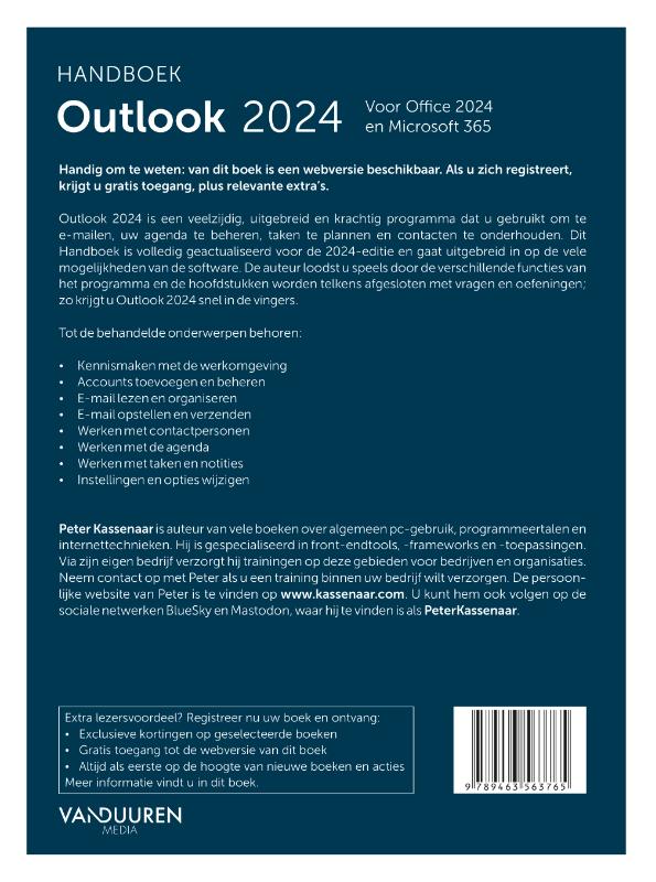 Achterkant van Handboek Outlook 2024