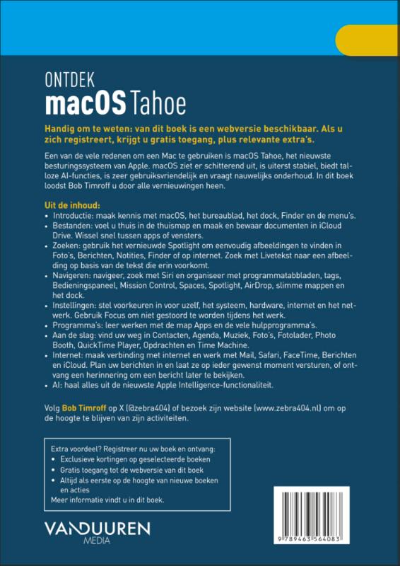 Achterkant van Ontdek macOS Tahoe