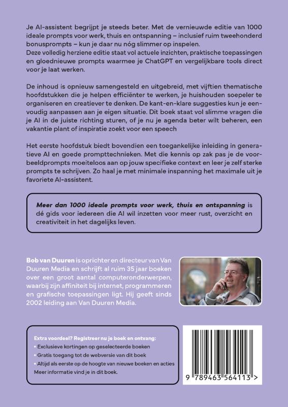 Achterkant van Meer dan 1000 ideale prompts voor werk, thuis en ontspanning 2e