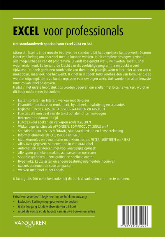 Achterkant van Het Complete Boek Excel voor professionals
