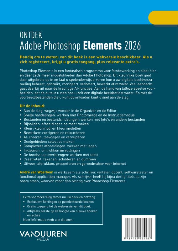 Achterkant van Ontdek Adophe Photoshop Elements 2026