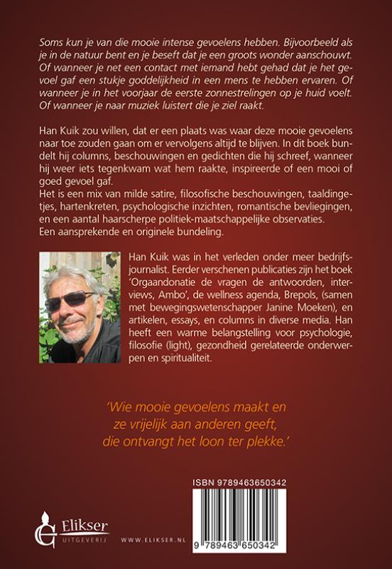 Achterkant van Een plaats voor mooie gevoelens