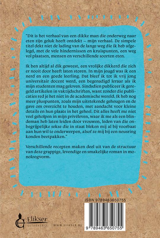 Achterkant van Monoloog van een dikke man