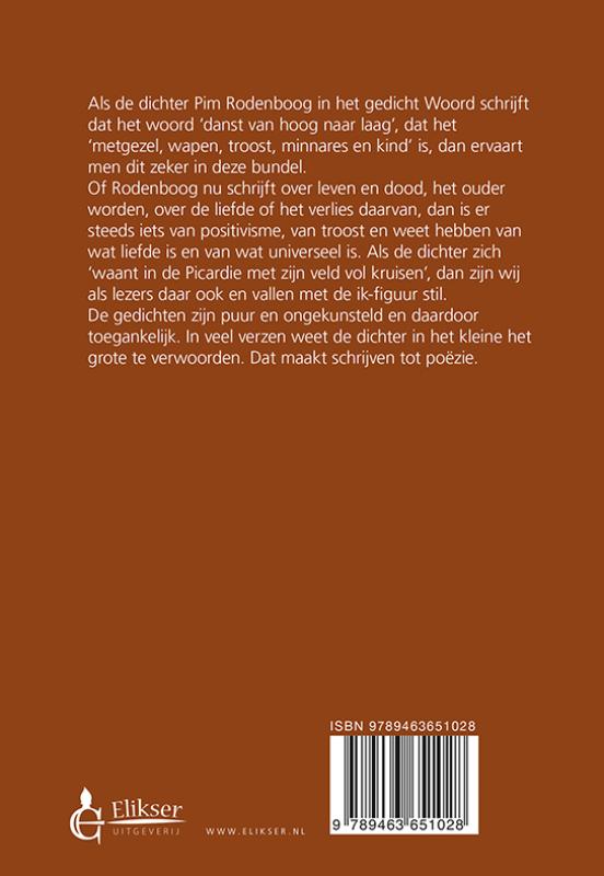 Achterkant van De bomen ruisen mij een requiem