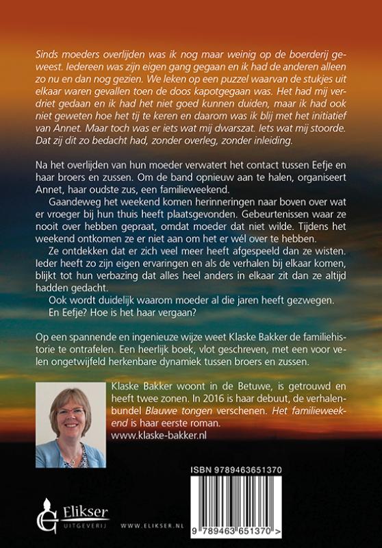 Achterkant van Het familieweekend